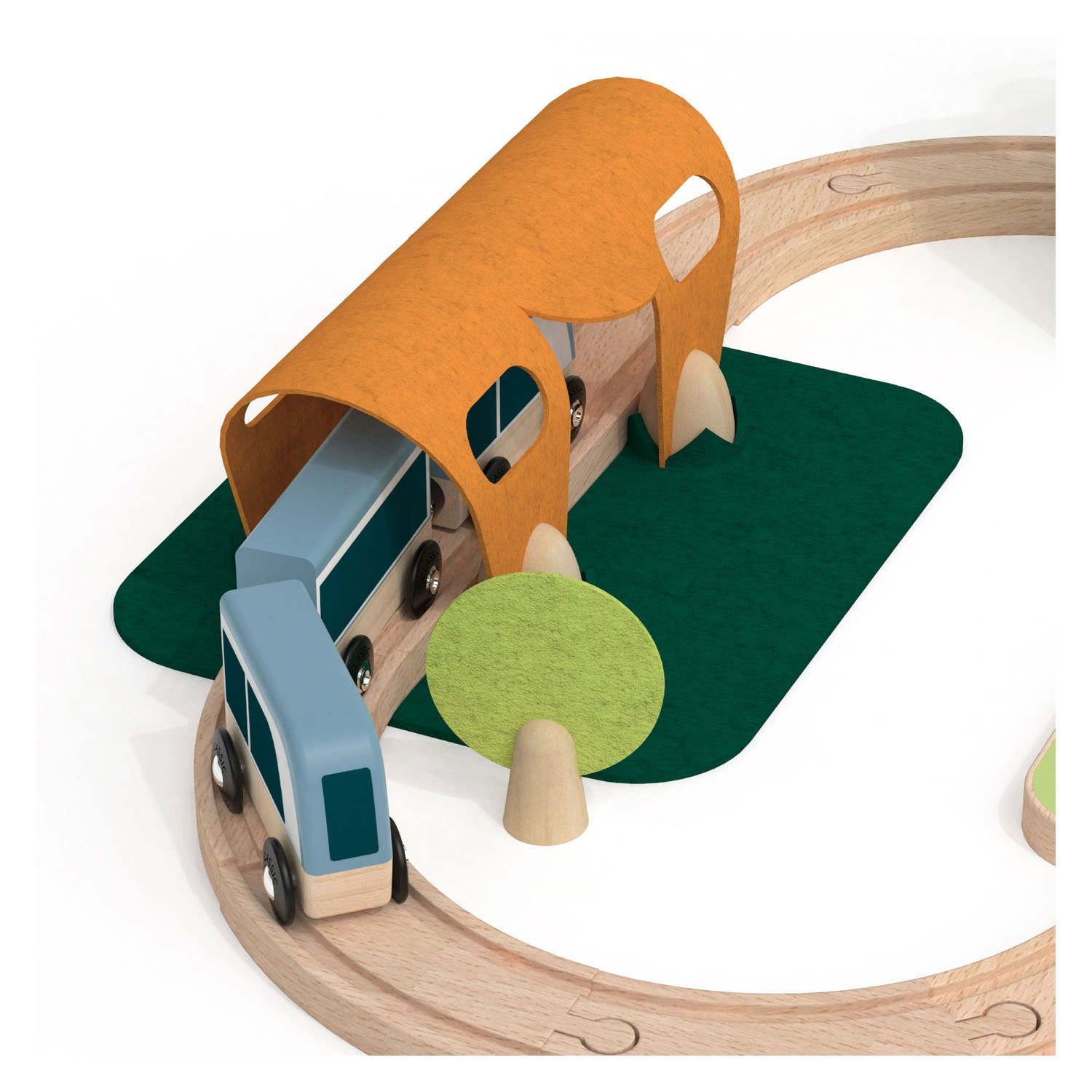 Classic World Ξύλινο Σετ Σιδηρόδρομου με τρενάκι - Image 2