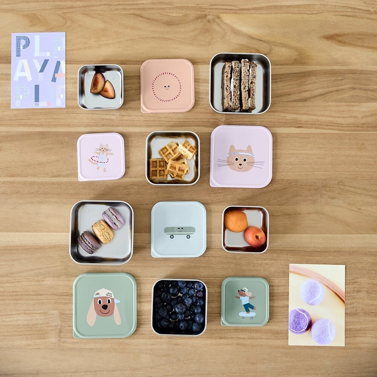 Lässig Σετ 3 Ανοξείδωτα Φαγητοδοχεία - Tiny Team Cat - Image 4