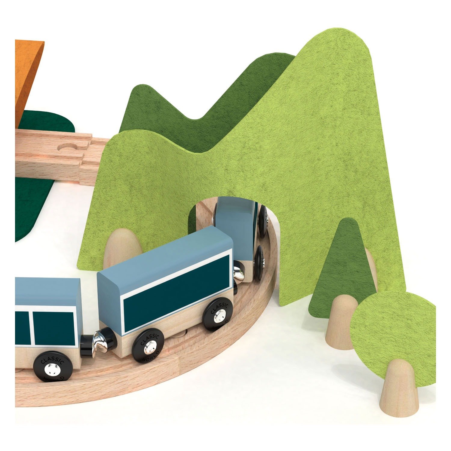 Classic World Ξύλινο Σετ Σιδηρόδρομου με τρενάκι - Image 3