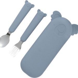 The Cotton Cloud Σετ Κουταλοπίρουνο με θήκη Zoe the Koala Grey