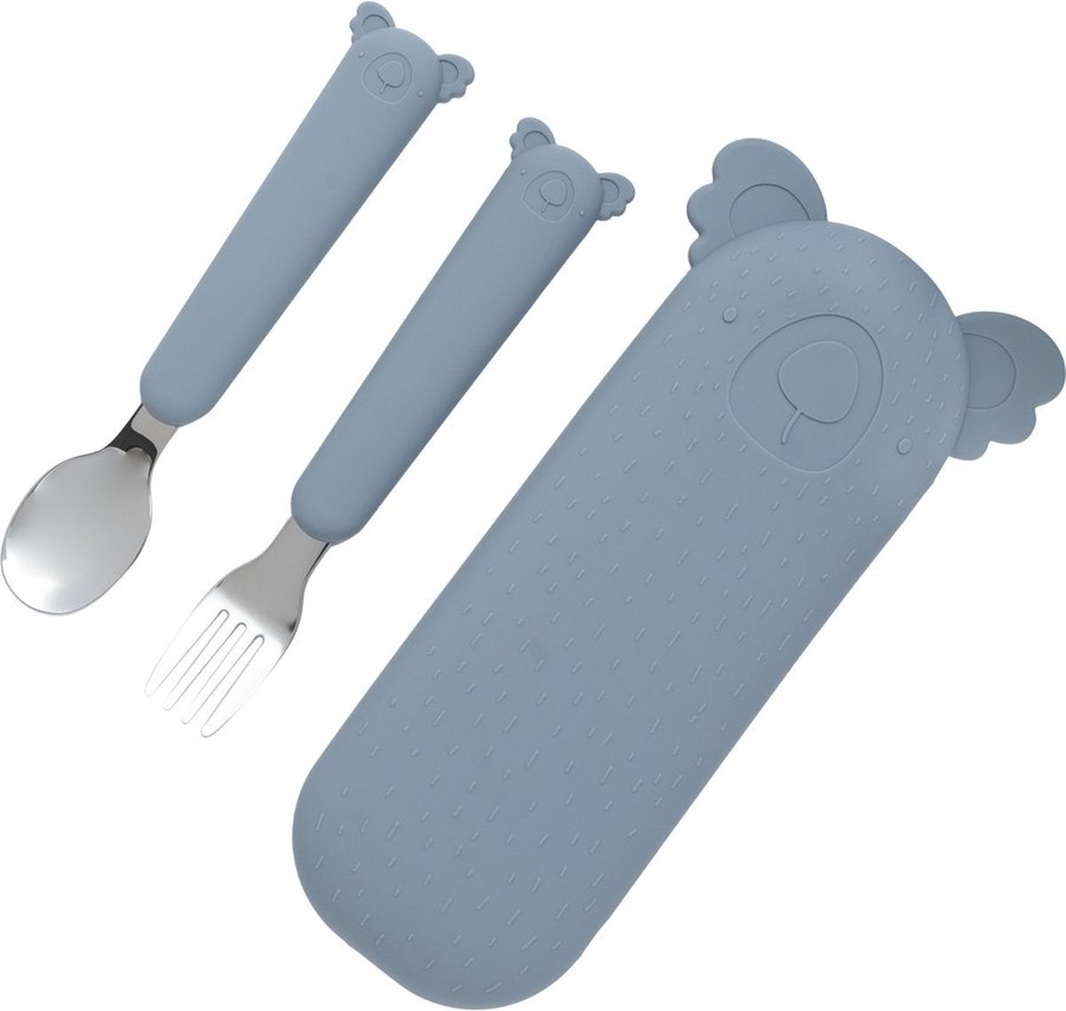 The Cotton Cloud Σετ Κουταλοπίρουνο με θήκη Zoe the Koala Grey