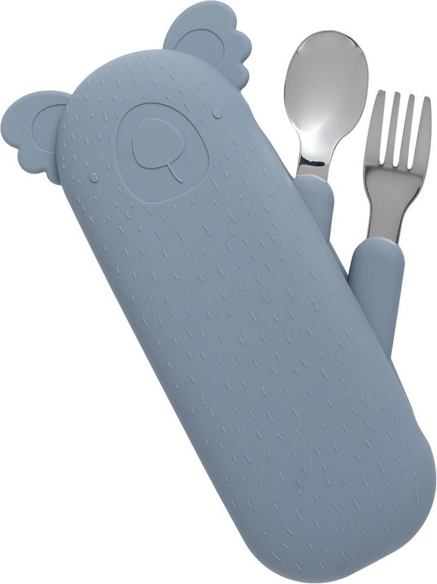 The Cotton Cloud Σετ Κουταλοπίρουνο με θήκη Zoe the Koala Grey - Image 2