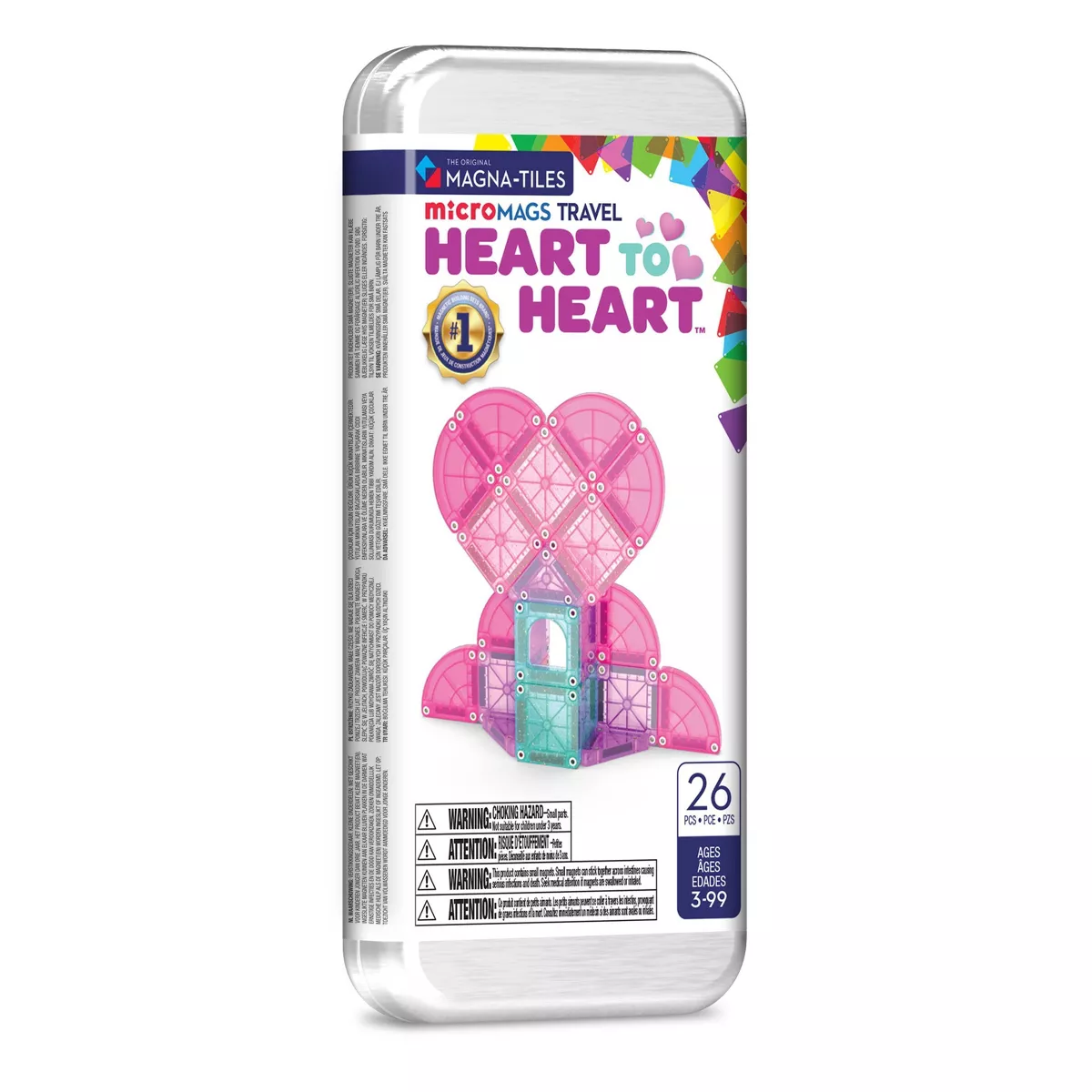 Magna-Tiles Travel Set 26pcs - Heart to Heart 3+