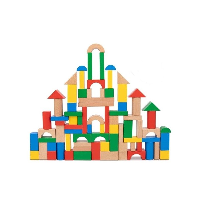 Tooky Toy Ξύλινα Τουβλάκια 100τμχ