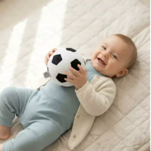 Alternative view of Bieco Βελούδινη Μπάλα Ποδοσφαίρου με Κουδουνίστρα