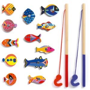 Alternative view of Djeco Ξύλινο Μαγνητικό Ψάρεμα - Μοντέρνα Ψαράκια