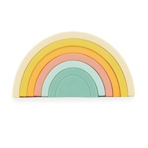 Bieco Παιχνίδι Στοίβαξης από Σιλικόνη - Rainbow Tropical 6τμχ 12m+