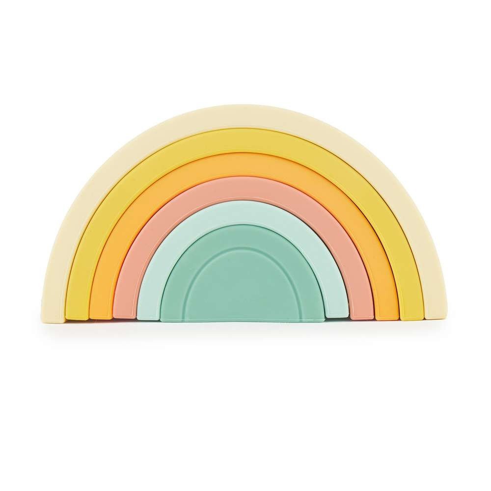 Bieco Παιχνίδι Στοίβαξης από Σιλικόνη - Rainbow Tropical 6τμχ 12m+