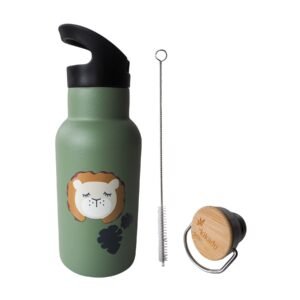 Kikadu Παγούρι Θερμός Lion 350ml με 2 Καπάκια & Βουρτσάκι