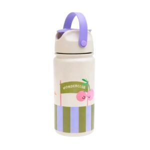 The Cotton Cloud Παγούρι Θερμός Cherry Pop 420ml με Καλαμάκι Σιλικόνης & Λαβή