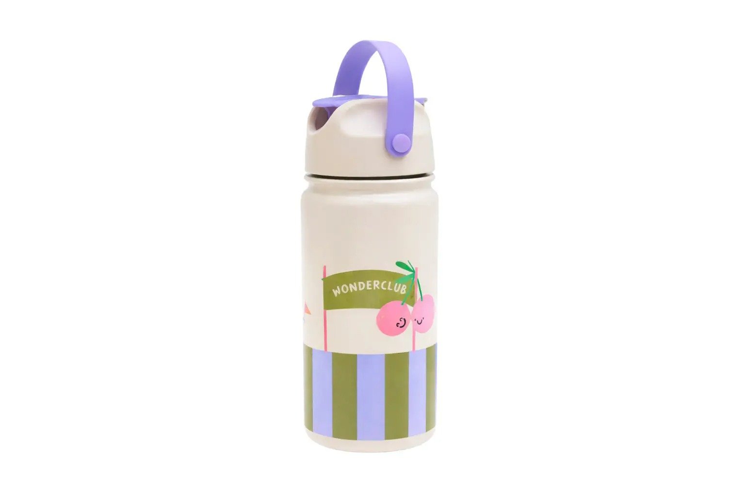 The Cotton Cloud Παγούρι Θερμός Cherry Pop 420ml με Καλαμάκι Σιλικόνης & Λαβή