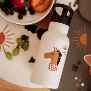Alternative view of Kikadu Θερμός Παγούρι Giraffe 350ml με 2 Καπάκια & Βουρτσάκι