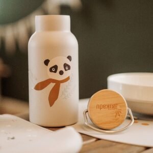 Alternative view of Kikadu Παγούρι Θερμός Panda 350ml με 2 Καπάκια & Βουρτσάκι