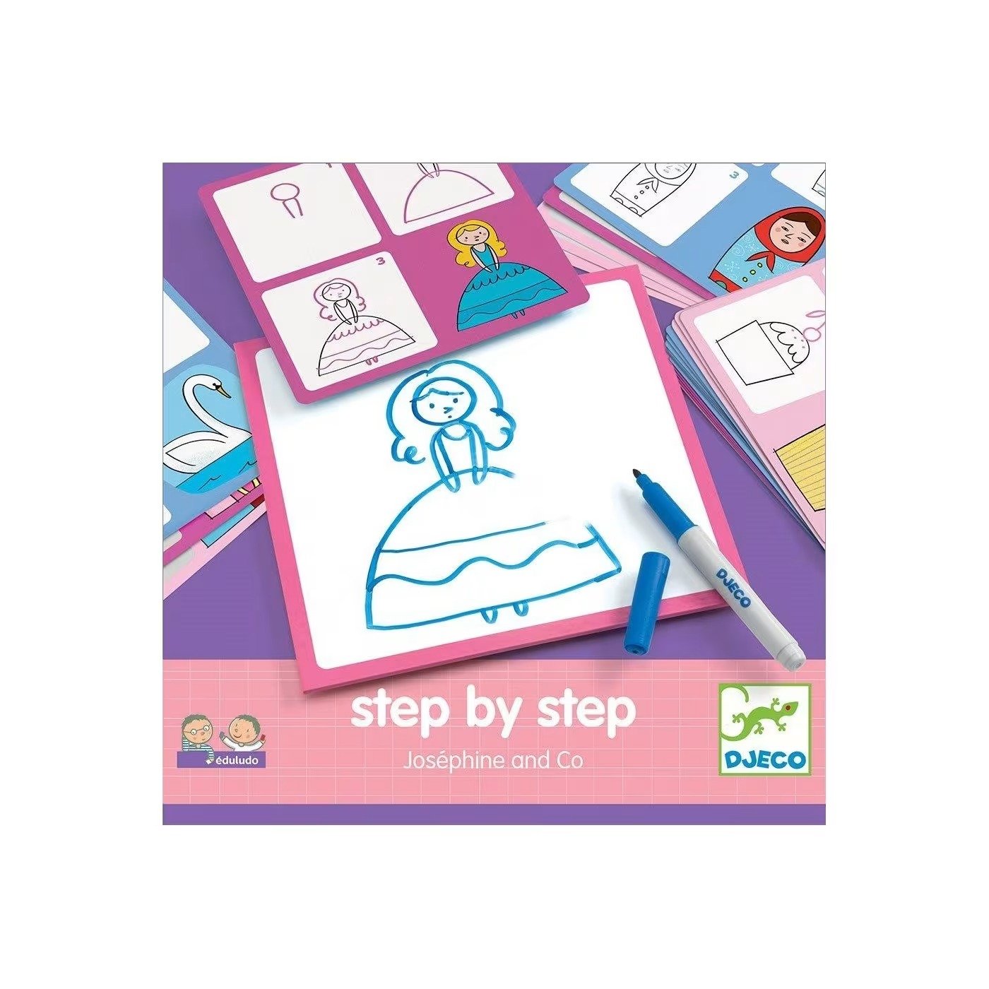 Djeco Ζωγραφική Step by Step "Πριγκίπισσα Ζοζεφίν" 4+