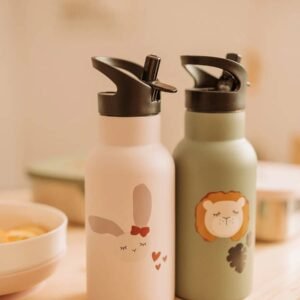 Alternative view of Kikadu Παγούρι Θερμός Rosé Bunny 350ml με 2 Καπάκια & Βουρτσάκι