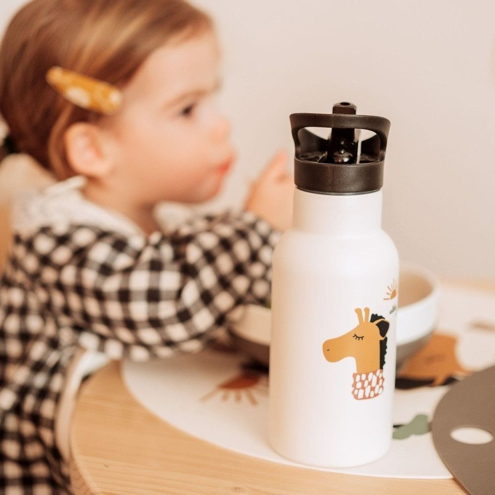Kikadu Θερμός Παγούρι Giraffe 350ml με 2 Καπάκια & Βουρτσάκι - Image 3