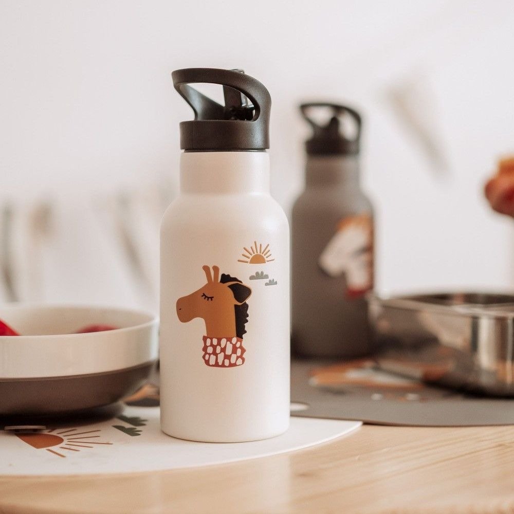 Kikadu Θερμός Παγούρι Giraffe 350ml με 2 Καπάκια & Βουρτσάκι - Image 5