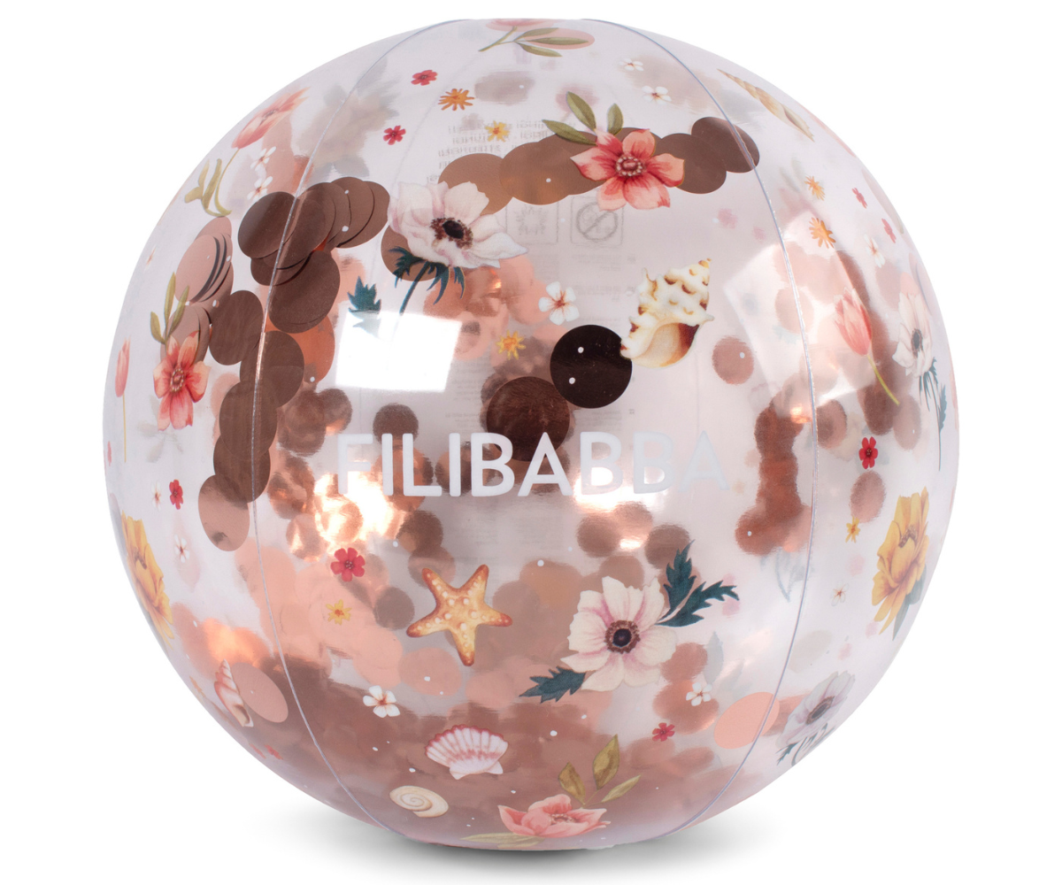 Filibabba Φουσκωτή Μπάλα Παραλίας Ocean Blossom με Κονφετί