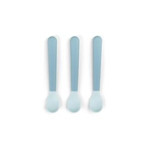Done By Deer Κουτάλια σιλικόνης 3τμχ Easy Grip Blue