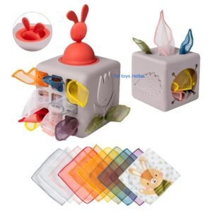 Taf Toys Αισθητηριακό Κουτί Δραστηριοτήτων Montessori με 10 Υφάσματα 12m+