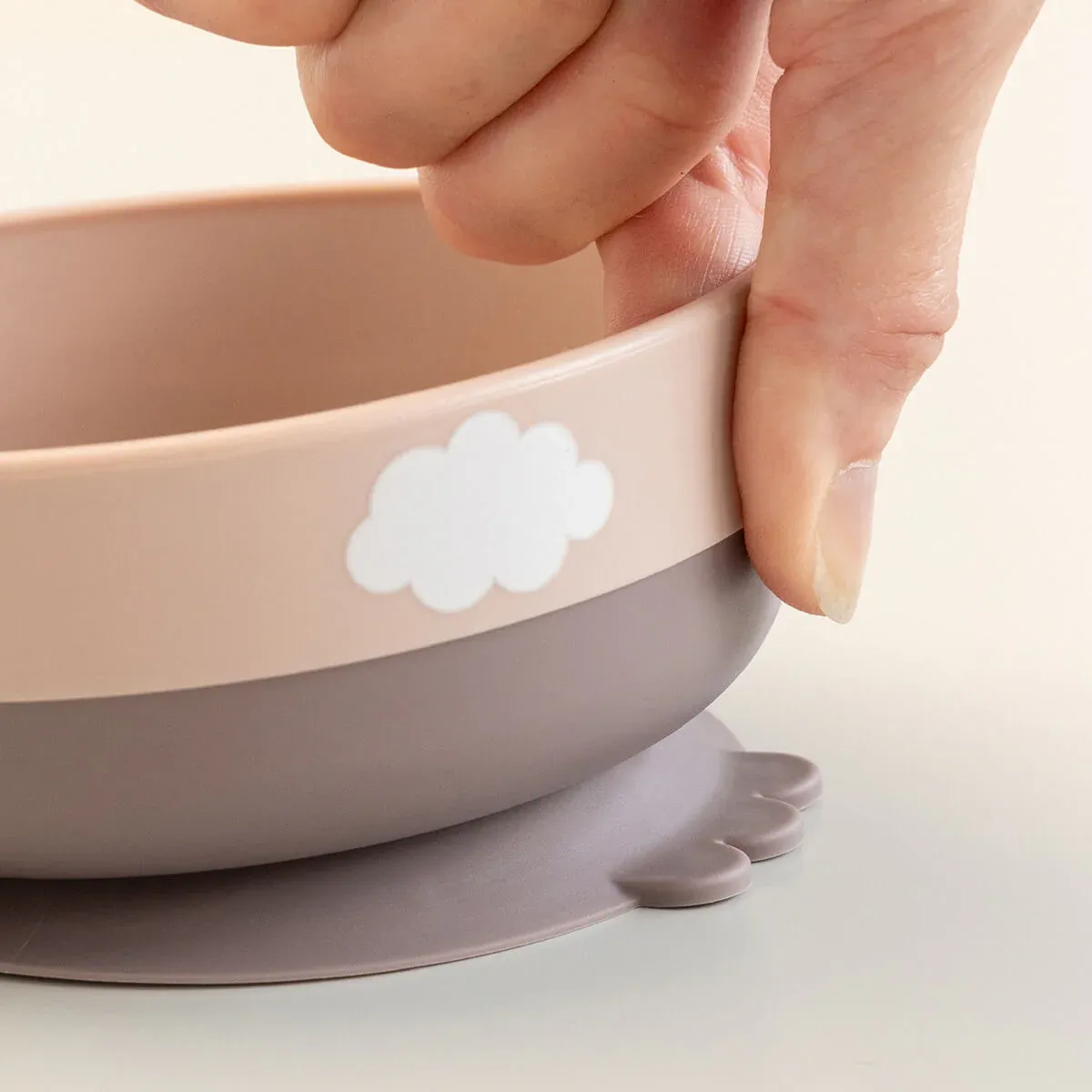 Done By Deer Σετ Φαγητού 3τμχ με Βεντούζα Happy Clouds Powder - Image 5