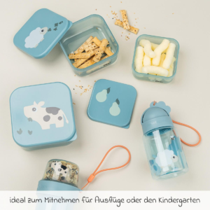 Done By Deer Δοχεία φαγητού σετ 3τμχ Tiny Farm Blue - Image 2