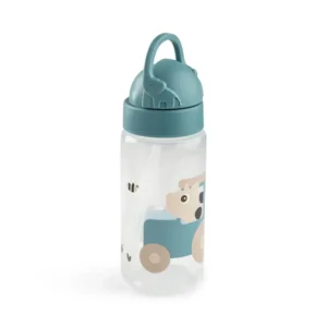 Done by Deer Παιδικό Παγούρι με Καλαμάκι Tiny Farm Blue 350ml