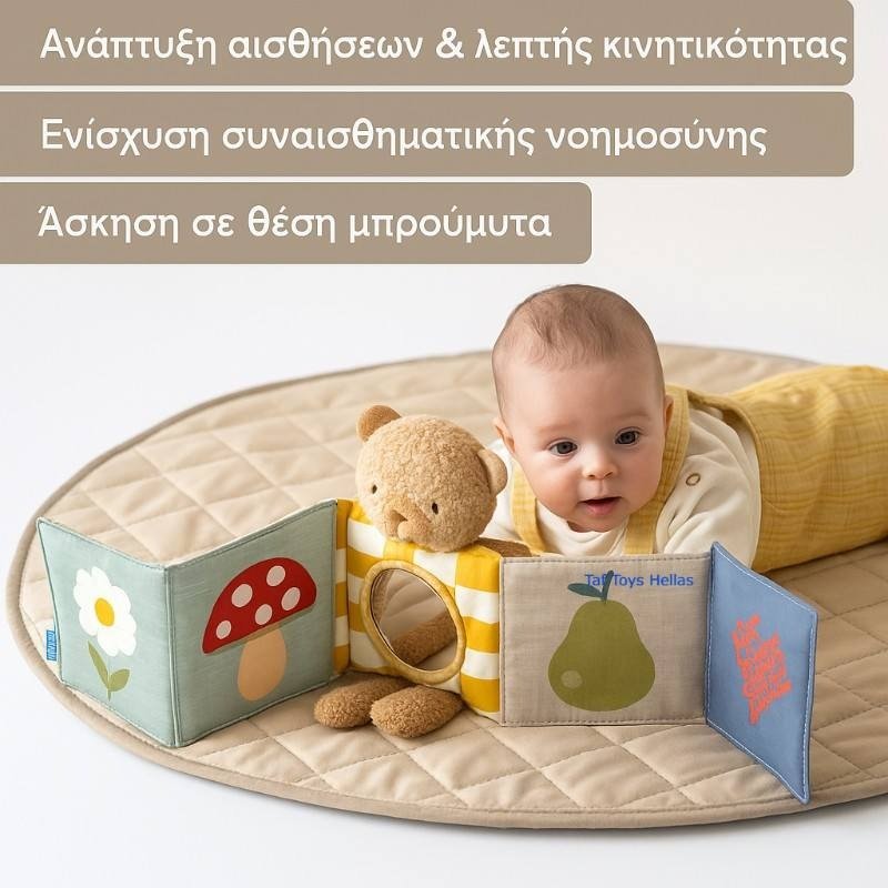 Taf Toys Βρεφικό Αρκουδάκι Βιβλίο Για 0+ Μηνών Snuggle Bear Book - Image 6