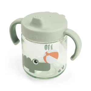 Done by Deer Εκπαιδευτικό Ποτήρι με Χειρολαβές 260ml Playground Green