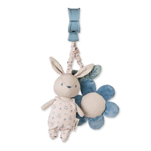 Saro Κρεμαστή Κουδουνίστρα Cotton Bunnies Blue