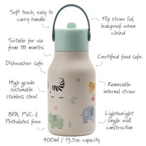 Little Lund Water Bottle 400ml Safari - Image 2
