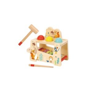 Tooky Toy Ξύλινος Πάγκος Σφυρηλάτησης με Μπάλες & Αποσπώμενο Ξυλόφωνο - Image 2