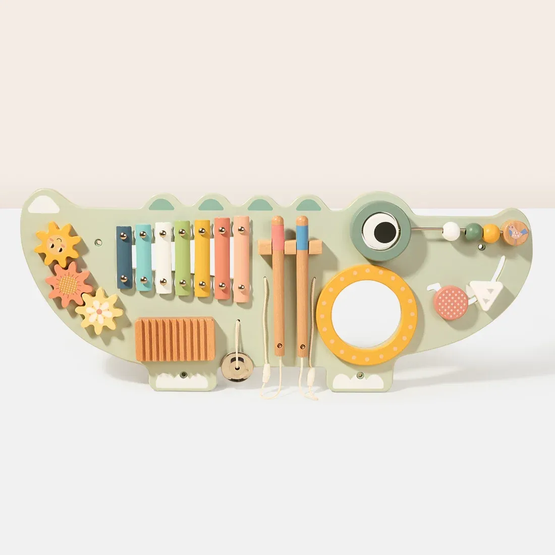Tooky Toy Ξύλινος Μουσικός Πίνακας Δραστηριοτήτων "Κροκόδειλος"
