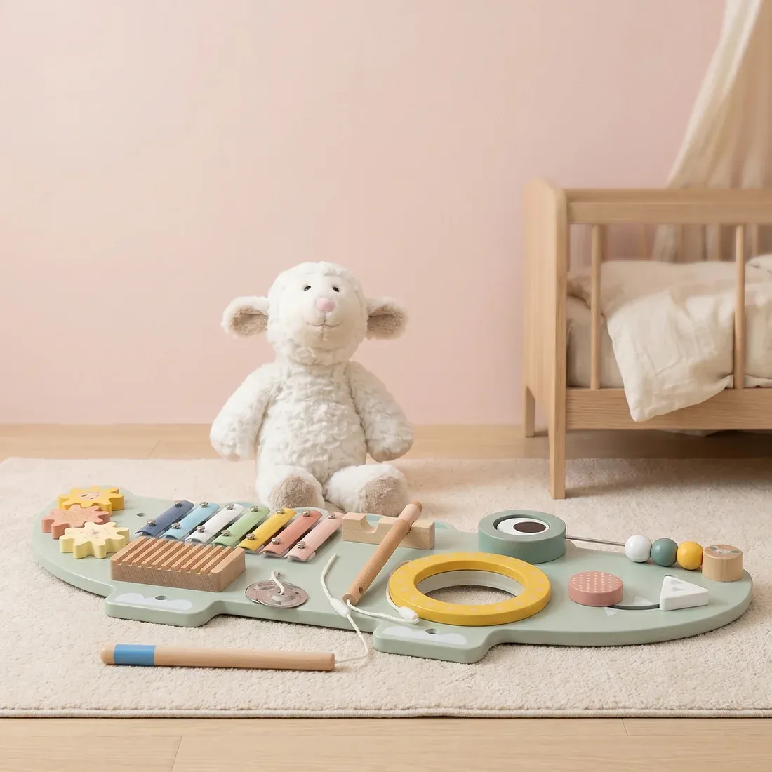 Tooky Toy Ξύλινος Μουσικός Πίνακας Δραστηριοτήτων "Κροκόδειλος" - Image 2
