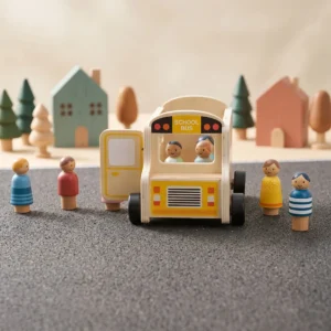 Tooky Toy Ξύλινο Σχολικό Λεωφορείο - Image 2