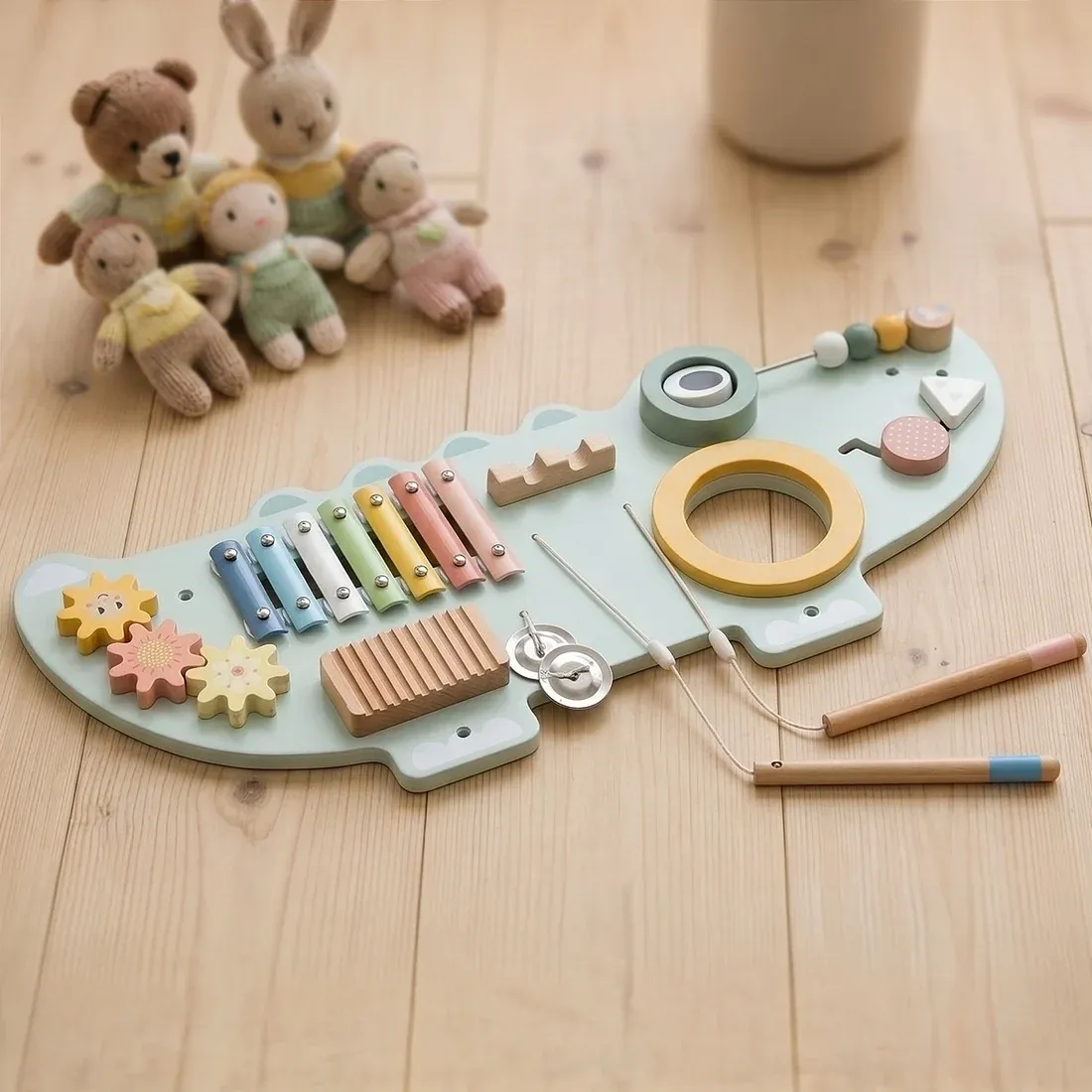 Tooky Toy Ξύλινος Μουσικός Πίνακας Δραστηριοτήτων "Κροκόδειλος" - Image 4