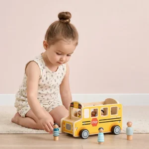 Tooky Toy Ξύλινο Σχολικό Λεωφορείο - Image 5