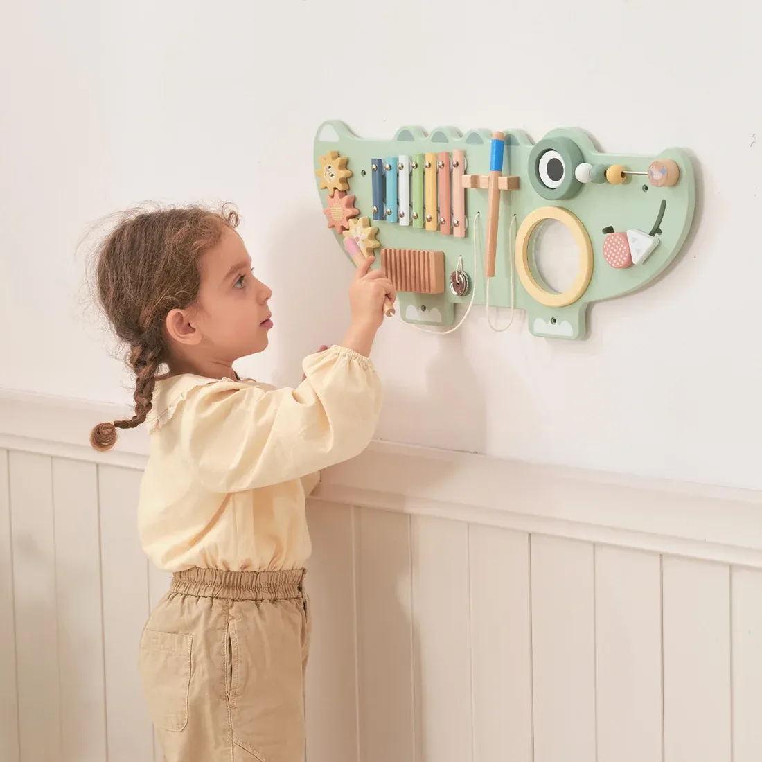 Tooky Toy Ξύλινος Μουσικός Πίνακας Δραστηριοτήτων "Κροκόδειλος" - Image 5
