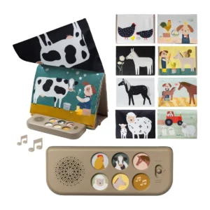 Taf Toys Farm Musical Tummy Time Book Μουσικό Βιβλίο Διπλής Όψης 0+ Μηνών