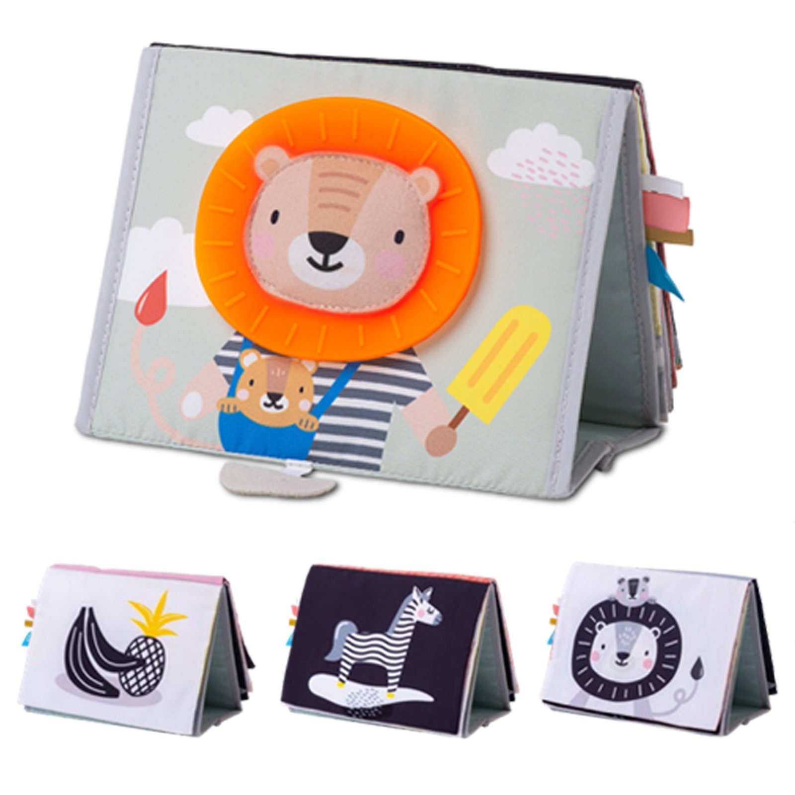 Taf Toys Μαλακό Βιβλίο Διπλής όψης Savannah Tummy-Time