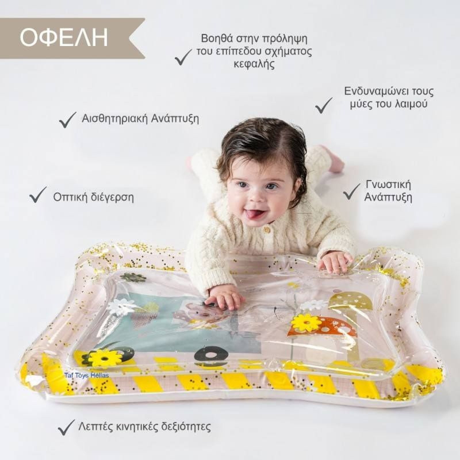 Taf Toys Βρεφικό Χαλάκι Νερού Για 0+ Μηνών Ice Cream Bear - Image 10